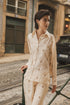 Camisa Camomila Manga Larga Cream